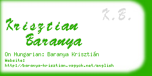 krisztian baranya business card